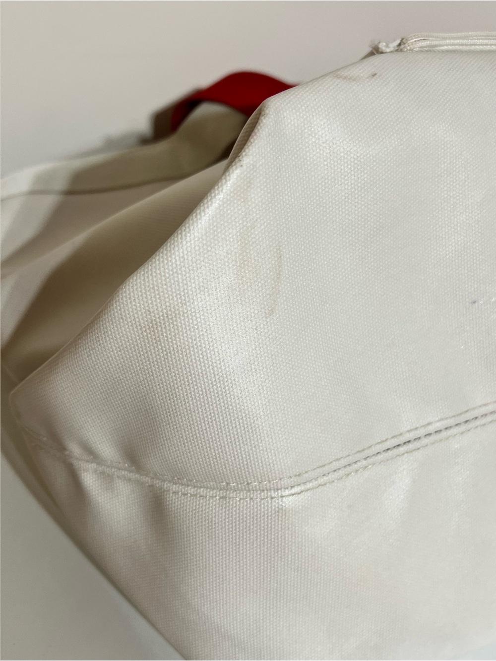 Beis x LONELY GHOST White Tote with Red Logo and Handles - Picture 8 of 10